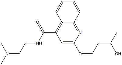 2-(3-Hydroxybutoxy)-N-[2-(dimethylamino)ethyl]-4-quinolinecarboxamide Struktur