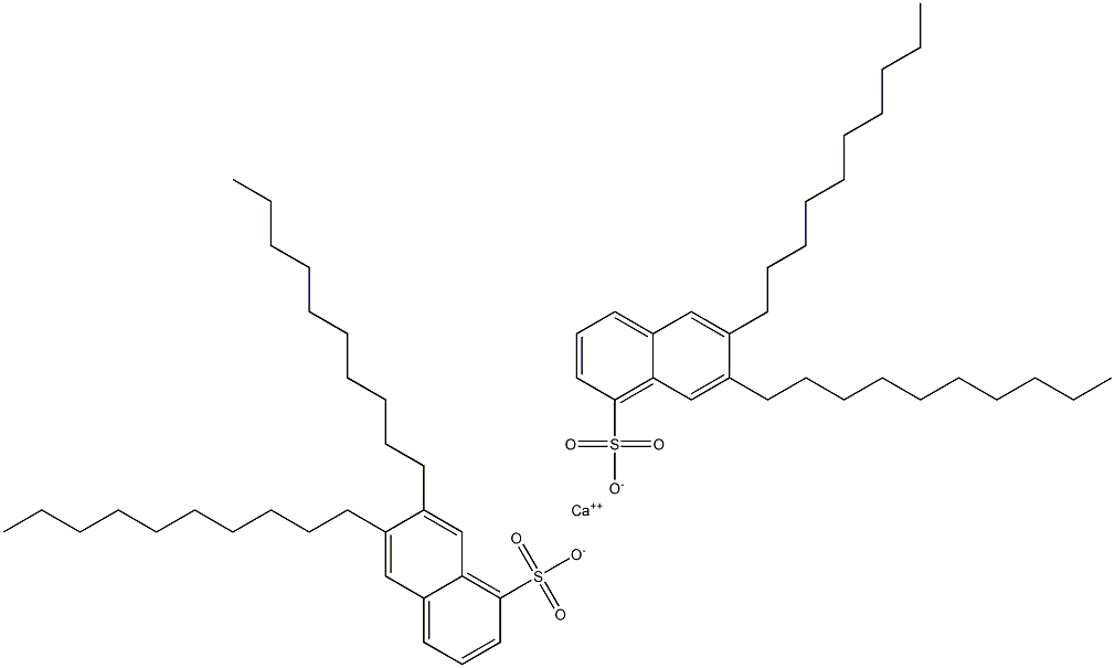 Bis(6,7-didecyl-1-naphthalenesulfonic acid)calcium salt Struktur