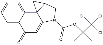 2,4,9,9a-Tetrahydro-4-oxo-1H-cyclopropa[c]benz[e]indole-2-carboxylic acid 2,2,2-trichloro-1,1-dimethylethyl ester Struktur