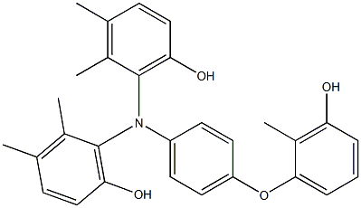 N,N-Bis(6-hydroxy-2,3-dimethylphenyl)-4-(3-hydroxy-2-methylphenoxy)benzenamine Struktur