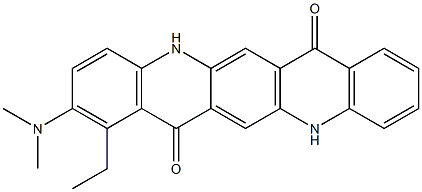 2-(Dimethylamino)-1-ethyl-5,12-dihydroquino[2,3-b]acridine-7,14-dione Struktur