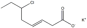 6-Chloro-3-octenoic acid potassium salt Struktur