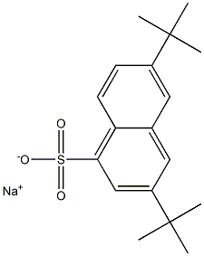 3,6-Bis(1,1-dimethylethyl)-1-naphthalenesulfonic acid sodium salt Struktur