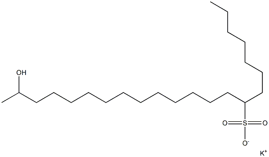 21-Hydroxydocosane-8-sulfonic acid potassium salt Struktur