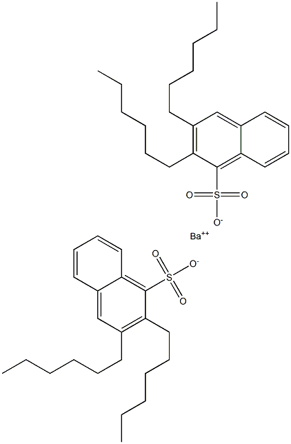 Bis(2,3-dihexyl-1-naphthalenesulfonic acid)barium salt Struktur