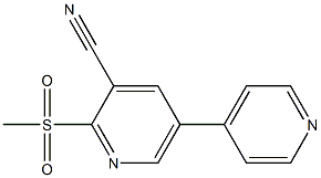 2-(Methylsulfonyl)-5-(4-pyridinyl)pyridine-3-carbonitrile Struktur