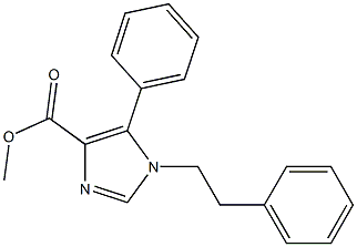 1-Phenethyl-5-phenyl-1H-imidazole-4-carboxylic acid methyl ester Struktur