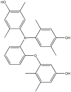 N,N-Bis(4-hydroxy-2,5-dimethylphenyl)-2-(5-hydroxy-2,3-dimethylphenoxy)benzenamine Struktur