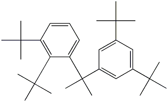 2-(2,3-Di-tert-butylphenyl)-2-(3,5-di-tert-butylphenyl)propane Struktur