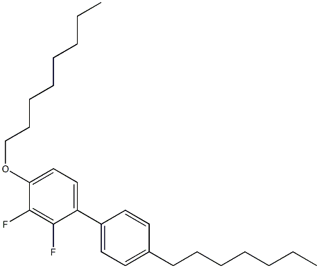 4-Octyloxy-4'-heptyl-2,3-difluoro-1,1'-biphenyl Struktur