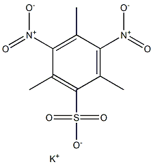 3,5-Dinitro-2,4,6-trimethylbenzenesulfonic acid potassium salt Struktur