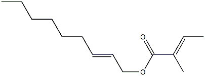 (E)-2-Methyl-2-butenoic acid 2-nonenyl ester Struktur