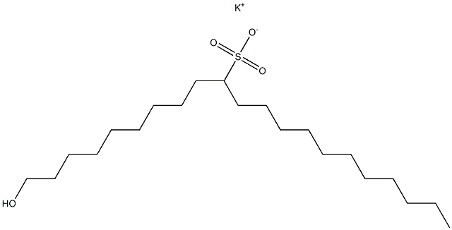 1-Hydroxyhenicosane-10-sulfonic acid potassium salt Struktur