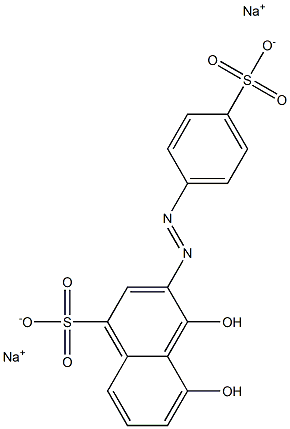 4,5-Dihydroxy-3-[(4-sulfophenyl)azo]-1-naphthalenesulfonic acid disodium salt Struktur