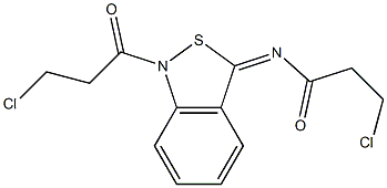 1-(3-Chloropropionyl)-3(1H)-(3-chloropropionyl)imino-2,1-benzisothiazole Struktur