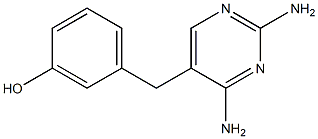 2,4-Diamino-5-[3-hydroxybenzyl]pyrimidine Struktur