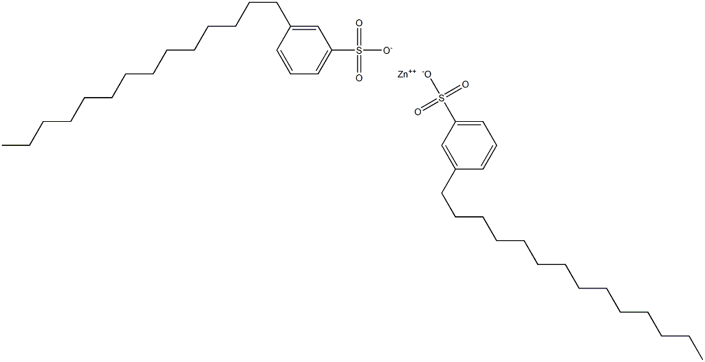 Bis(3-tetradecylbenzenesulfonic acid)zinc salt Struktur