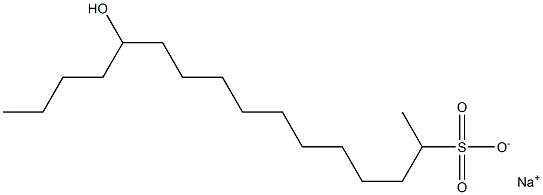 12-Hydroxyhexadecane-2-sulfonic acid sodium salt Struktur