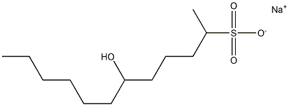 6-Hydroxydodecane-2-sulfonic acid sodium salt Struktur