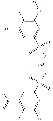 Bis(3-chloro-4-methyl-5-nitrobenzenesulfonic acid)calcium salt Struktur