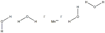 Manganese(II) diiodide tetrahydrate Struktur