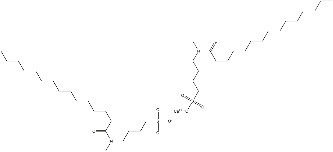 Bis[4-(N-pentadecanoyl-N-methylamino)-1-butanesulfonic acid]calcium salt Struktur