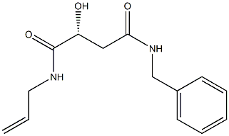 [R,(+)]-N-Allyl-N'-benzyl-2-hydroxysuccinamide Struktur