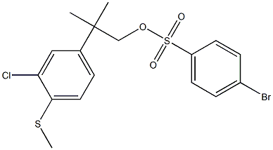 4-Bromobenzenesulfonic acid 2-methyl-2-(3-chloro-4-methylthiophenyl)propyl ester Struktur