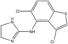 N-(3,5-Dichlorobenzo[b]thiophen-4-yl)-4,5-dihydro-1H-imidazol-2-amine Struktur