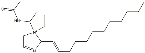 1-[1-(Acetylamino)ethyl]-2-(1-dodecenyl)-1-ethyl-3-imidazoline-1-ium Struktur