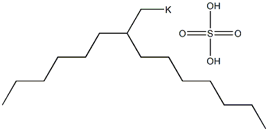 Sulfuric acid 2-hexylnonyl=potassium salt Struktur