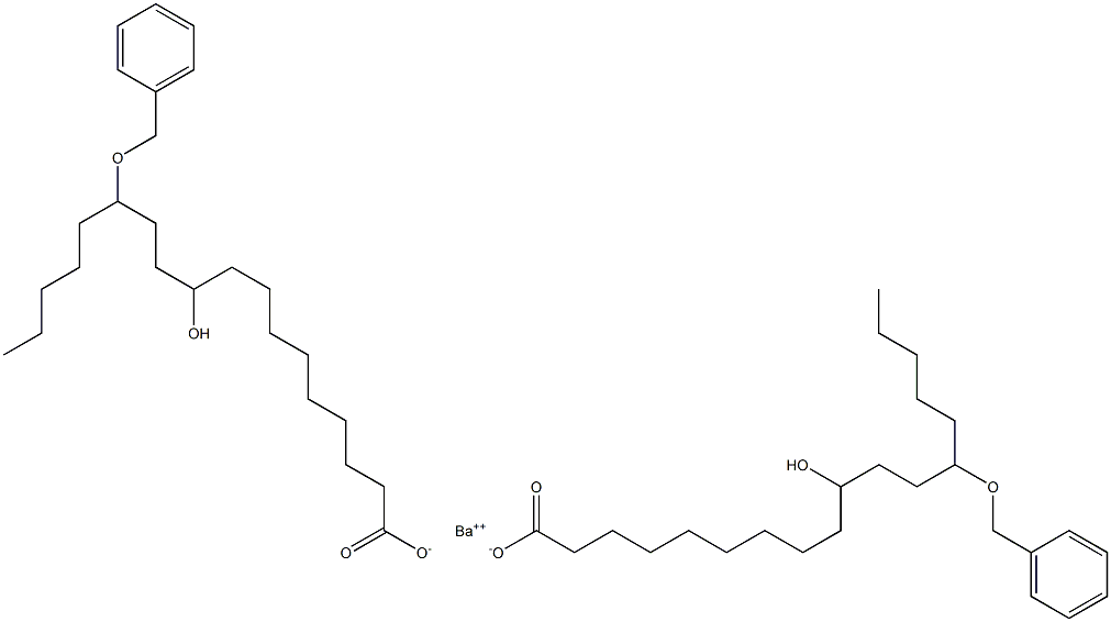 Bis(13-benzyloxy-10-hydroxystearic acid)barium salt Struktur