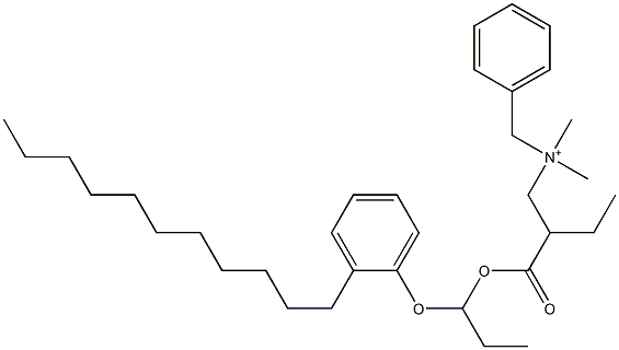 N,N-Dimethyl-N-benzyl-N-[2-[[1-(2-undecylphenyloxy)propyl]oxycarbonyl]butyl]aminium Struktur