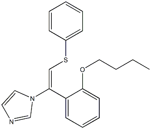 1-[(E)-2-Phenylthio-1-(2-butoxyphenyl)ethenyl]-1H-imidazole Struktur