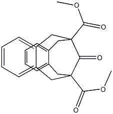 5,6,7,12,13,14-Hexahydro-15-oxo-6,13-methanodibenzo[a,f]cyclodecene-6,13-dicarboxylic acid dimethyl ester Struktur