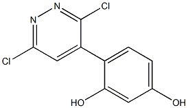 4-(3,6-Dichloro-4-pyridazinyl)resorcinol Struktur