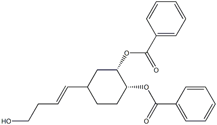 (E)-4-[(3S,4R)-3,4-Bis(benzoyloxy)cyclohexyl]-3-buten-1-ol Struktur