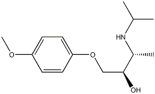 (2R,3R)-1-(4-Methoxyphenoxy)-3-isopropylamino-2-butanol Struktur