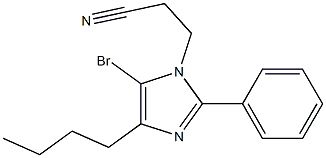 5-Bromo-4-butyl-1-(2-cyanoethyl)-2-phenyl-1H-imidazole Struktur