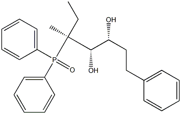 (3R,4S,5S)-5-Methyl-5-(diphenylphosphinyl)-1-phenylheptane-3,4-diol Struktur