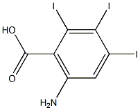 6-Amino-2,3,4-triiodobenzoic acid Struktur