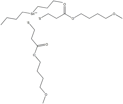 Dibutyltin(IV)bis[3-(4-methoxybutoxy)-3-oxopropane-1-thiolate] Struktur