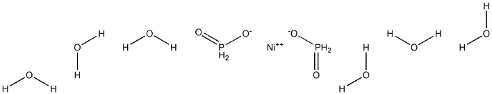 Nickel bisphosphinate hexahydrate Struktur