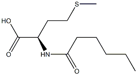 (R)-4-Methylthio-2-[(1-oxohexyl)amino]butanoic acid Struktur