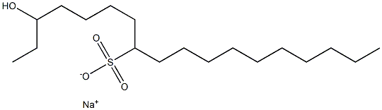 3-Hydroxyoctadecane-8-sulfonic acid sodium salt Struktur