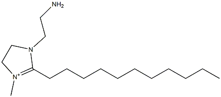 1-(2-Aminoethyl)-4,5-dihydro-3-methyl-2-undecyl-1H-imidazol-3-ium Struktur