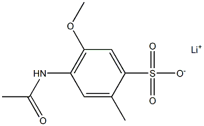 4-(Acetylamino)-5-methoxy-2-methylbenzenesulfonic acid lithium salt Struktur