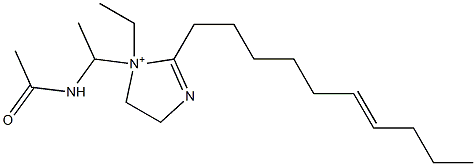 1-[1-(Acetylamino)ethyl]-2-(6-decenyl)-1-ethyl-2-imidazoline-1-ium Struktur