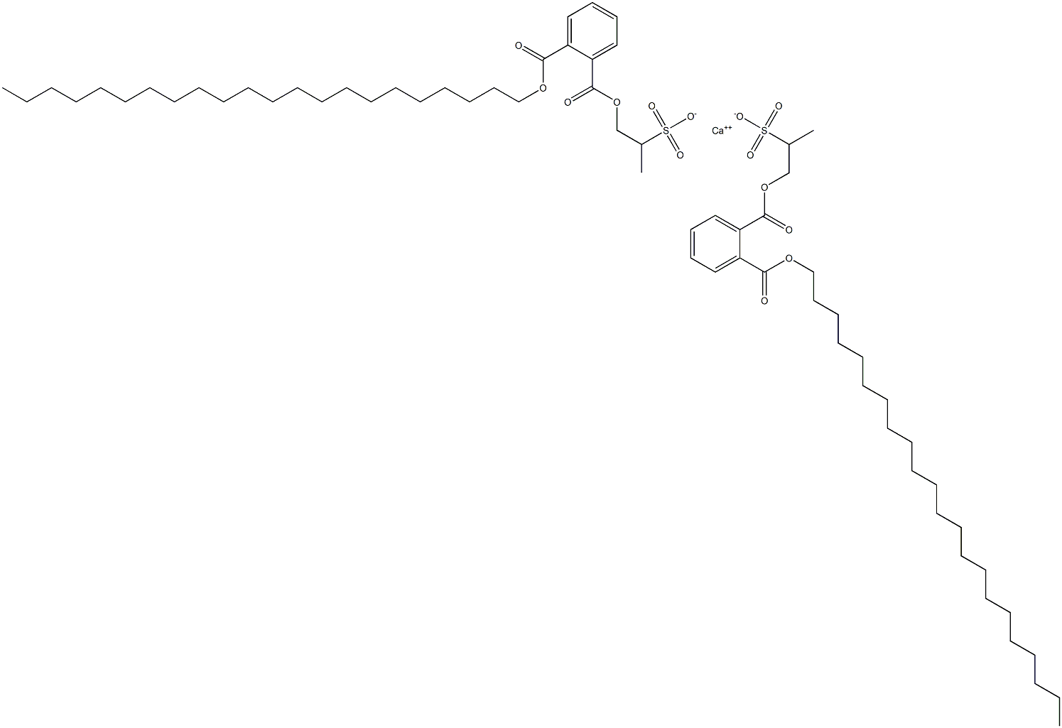 Bis[1-[(2-docosyloxycarbonylphenyl)carbonyloxy]propane-2-sulfonic acid]calcium salt Struktur