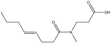 3-[N-Methyl-N-(4-octenoyl)amino]propionic acid Struktur